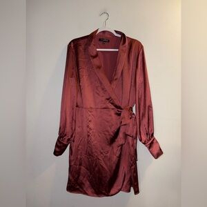 Dynamite | Pink Wrap Dress